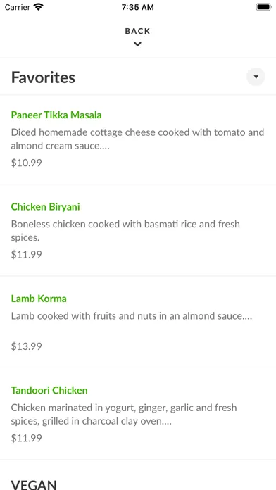 Passage to India Restaurant Screenshots