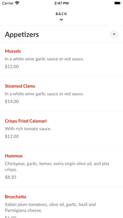 Ảnh chụp màn hình của Palermo's Pizza