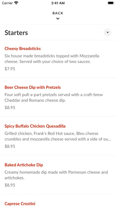 Captures d'écran de Pearl Street Pizzeria
