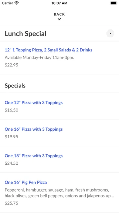 Piggie Pies Pizza & Pasta Screenshots