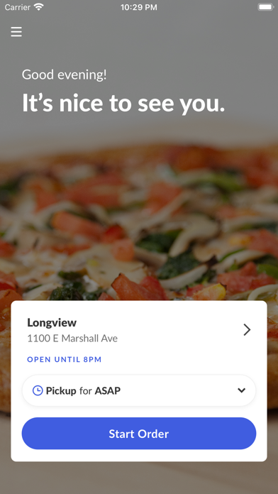 Tangkapan skrin Pizza King - Longview