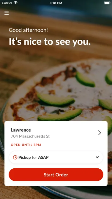Tangkapan skrin Rudy's Pizzeria Lawrence