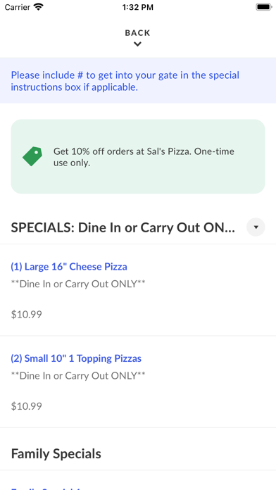 Captures d'écran de Sal's Pizza Henderson