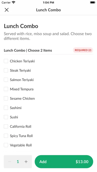 Ảnh chụp màn hình của Sushi Kami