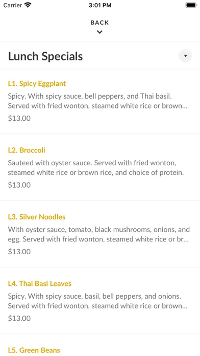 Capturas de pantalla de Thai Dishes on Wilshire