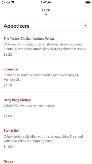 Capturas de tela do The Taste Asian Bistro