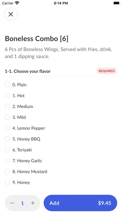 US Wings and Deli স্ক্রিনশট