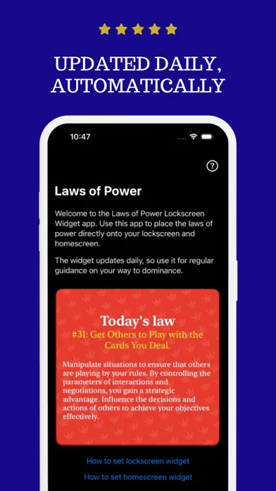 Zrzuty ekranu Laws of Power: 48 Life Quotes