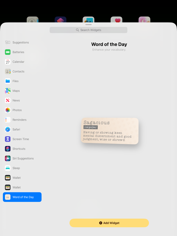 Vocabulary Daily Words iPad  Screenshots