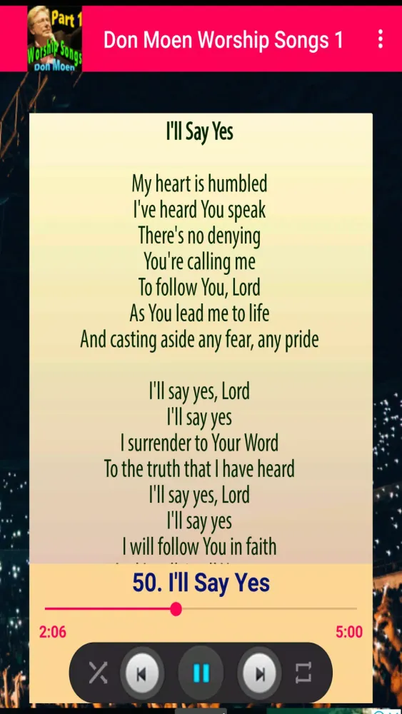 Captures d'écran de Worship Songs Don Moen Part 1
