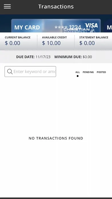 CFCU Credit Screenshots