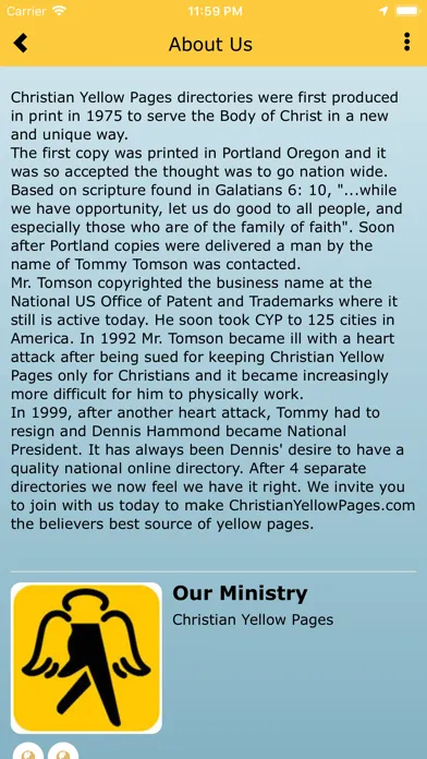Capturas de pantalla de Christian Yellow Pages