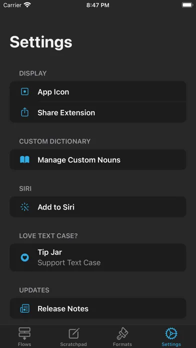Tangkapan layar Text Case