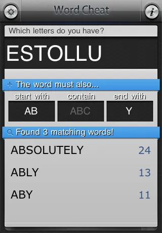 Screenshot di Word Cheat