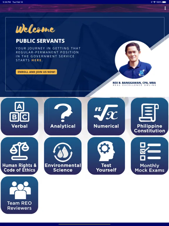 Zrzuty ekranu REO Civil Service Exam Review iPad 