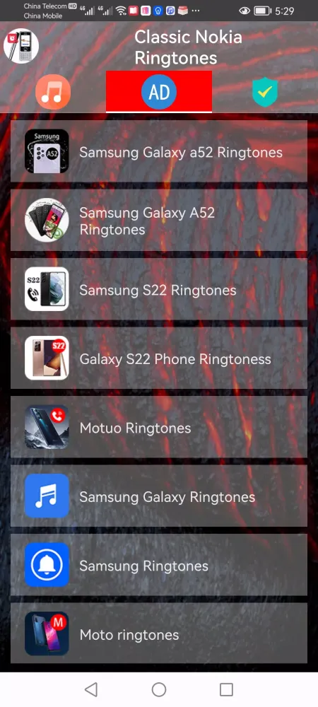 Tangkapan skrin classic nokia ringtones