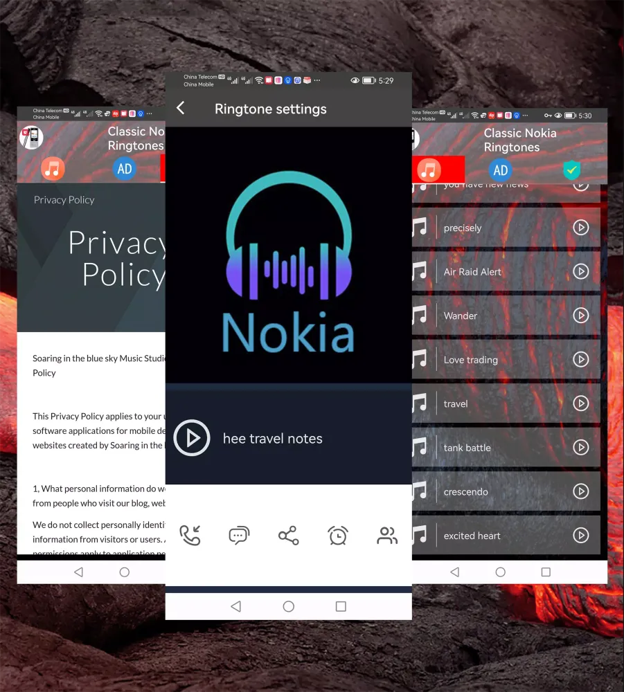Tangkapan skrin classic nokia ringtones