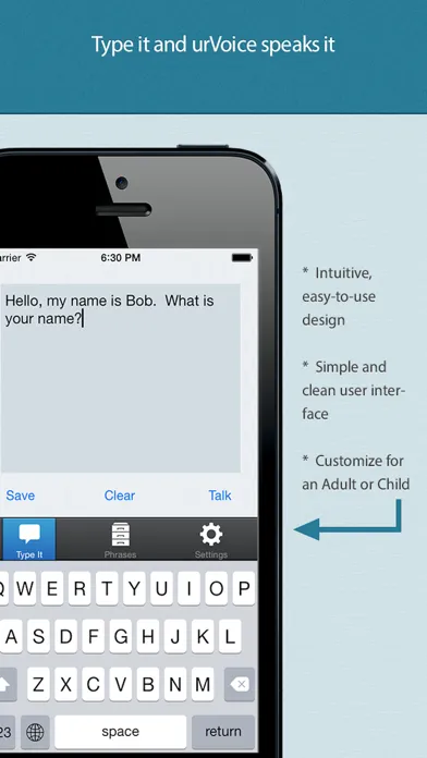 Скриншоты urVoice AAC – Text to speech with type and talk!