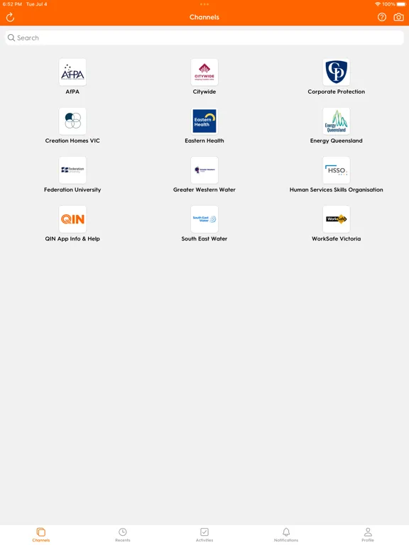 ภาพหน้าจอของ QIN CodeSafe iPad 