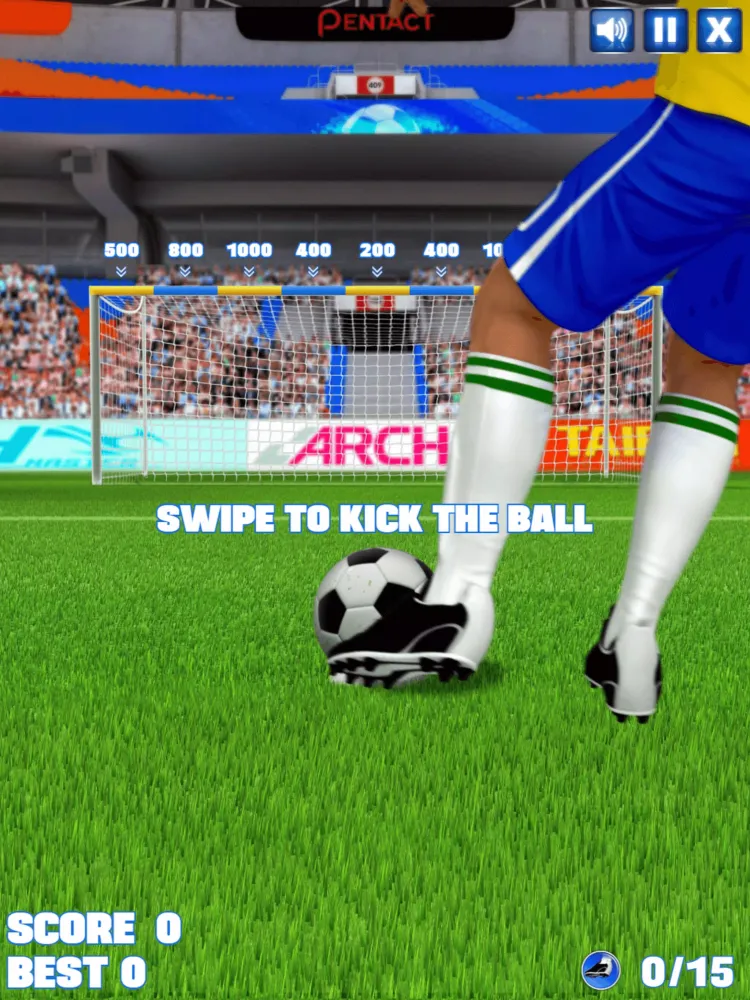 Tangkapan skrin Crossbar Challenge