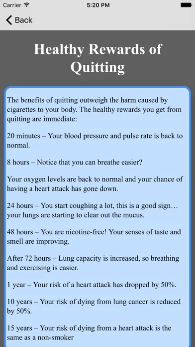 Ảnh chụp màn hình của Breathe Easy Smoking Cessation