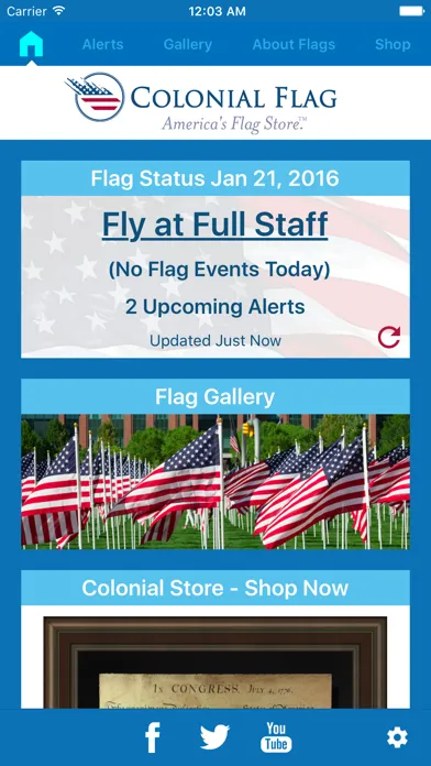 Screenshot di Colonial Flag App