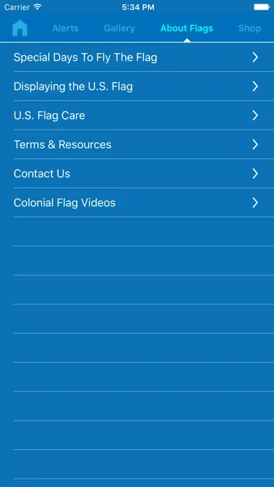 Screenshot di Colonial Flag App