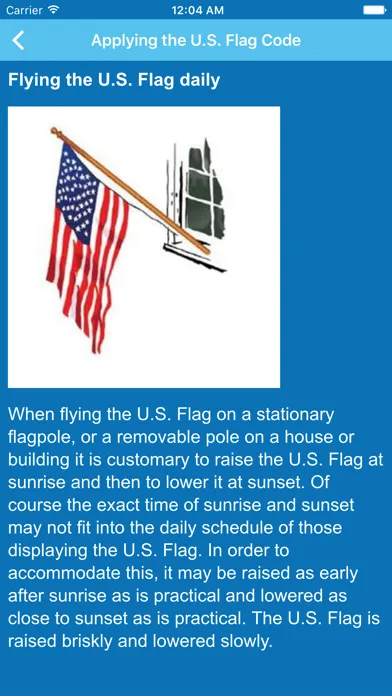 Screenshot di Colonial Flag App