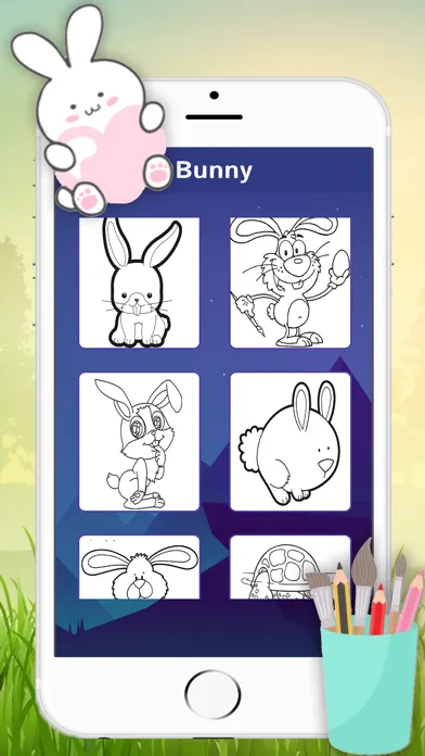 Cute Bunny Coloring Painting Book for kid Screenshots