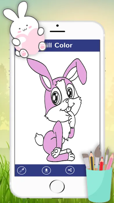Cute Bunny Coloring Painting Book for kid Screenshots