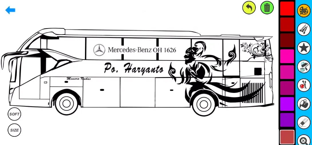 Tangkapan skrin Bus Coloring Pages
