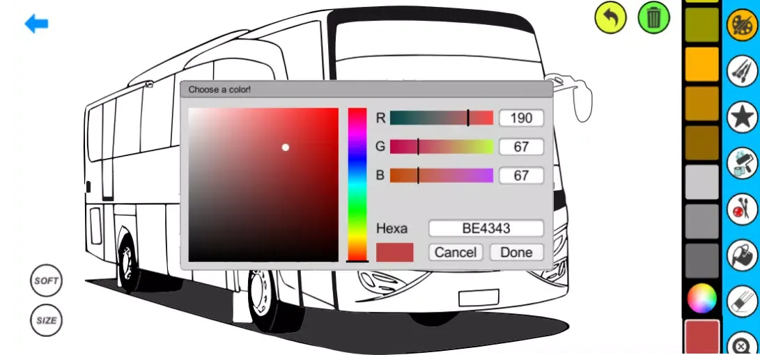 Tangkapan skrin Bus Coloring Pages
