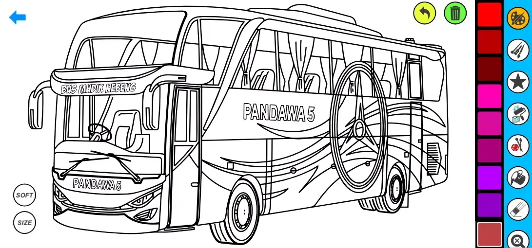 Tangkapan skrin Bus Coloring Pages