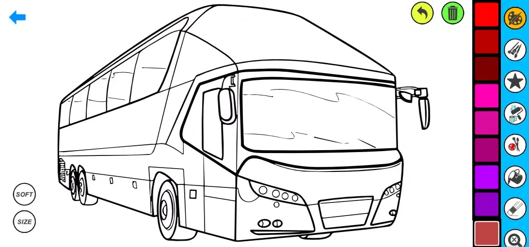 Tangkapan skrin Bus Coloring Pages
