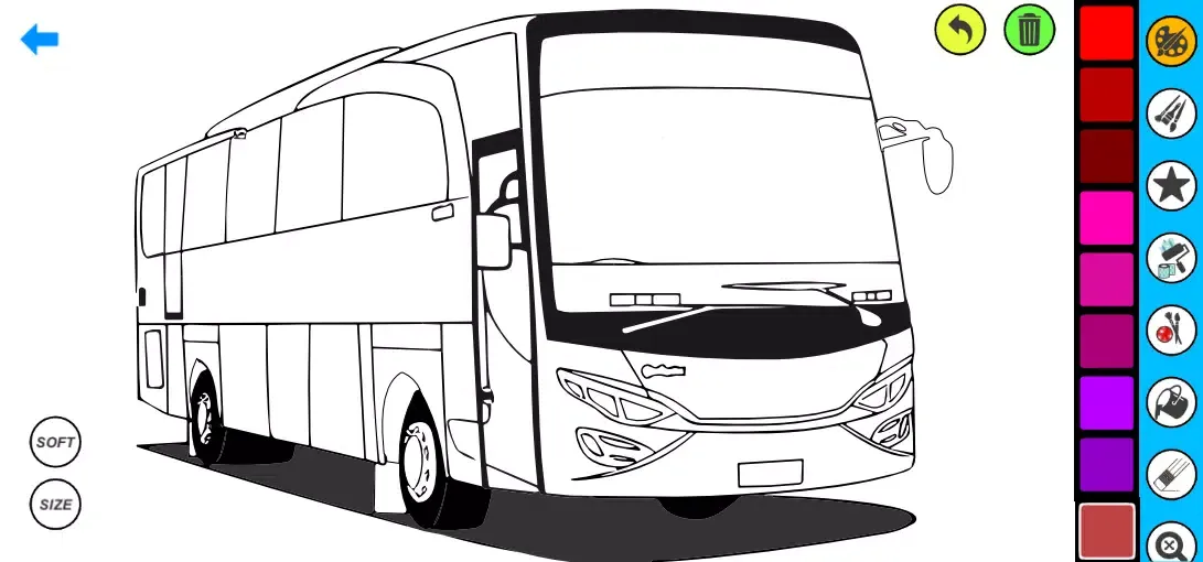 Tangkapan skrin Bus Coloring Pages