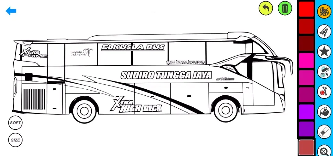 Tangkapan skrin Bus Coloring Pages