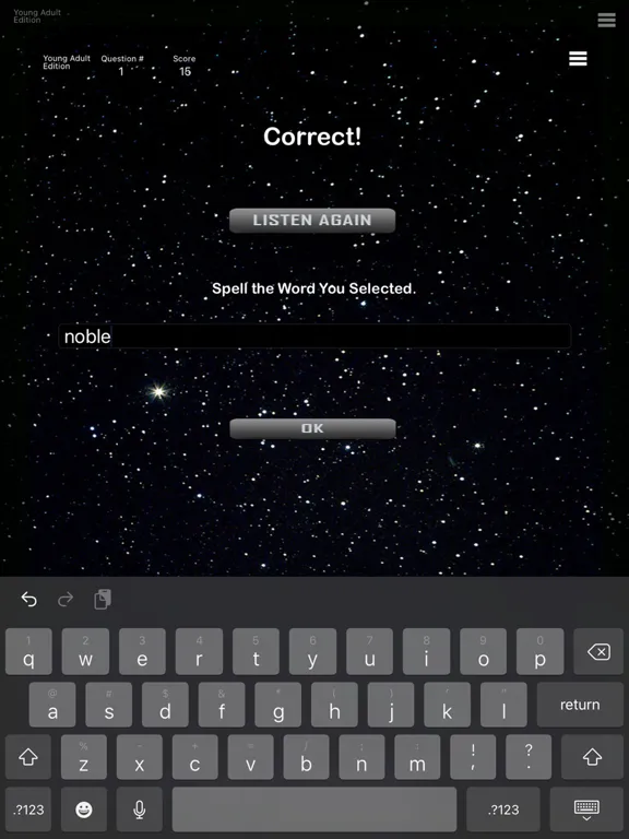Young Adult - Comet Spelling iPad  स्क्रीनशॉट