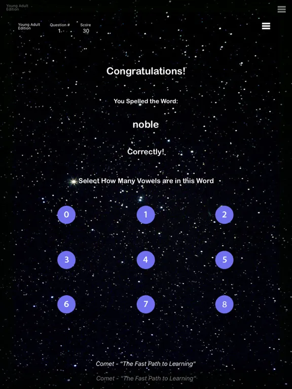 Young Adult - Comet Spelling iPad  स्क्रीनशॉट