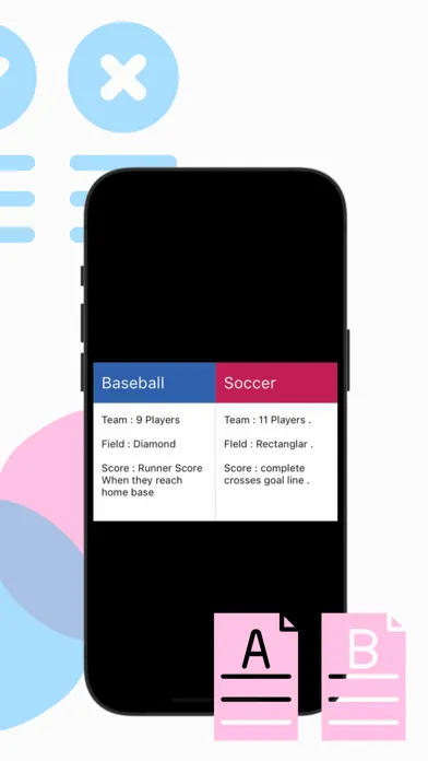 Screenshot di Simple Comparison Chart App