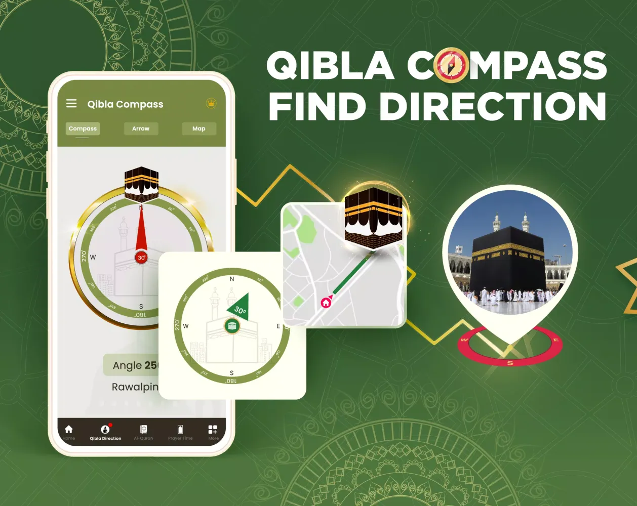 Qibla Compass: Al Quran Screenshots