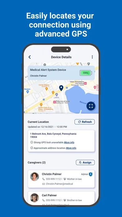 Tangkapan layar Medical Alert Connect