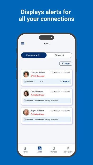 Tangkapan layar Medical Alert Connect