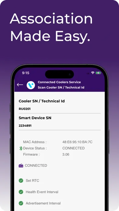 Connected Coolers Service Ekran Görüntüleri