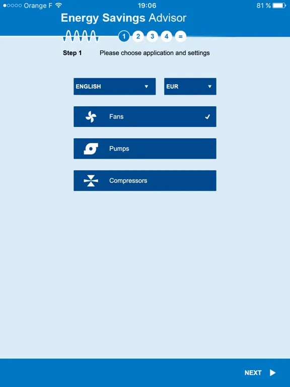 Ảnh chụp màn hình của Energy Savings Advisor iPad 