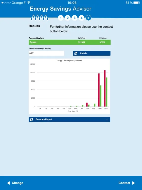 Ảnh chụp màn hình của Energy Savings Advisor iPad 