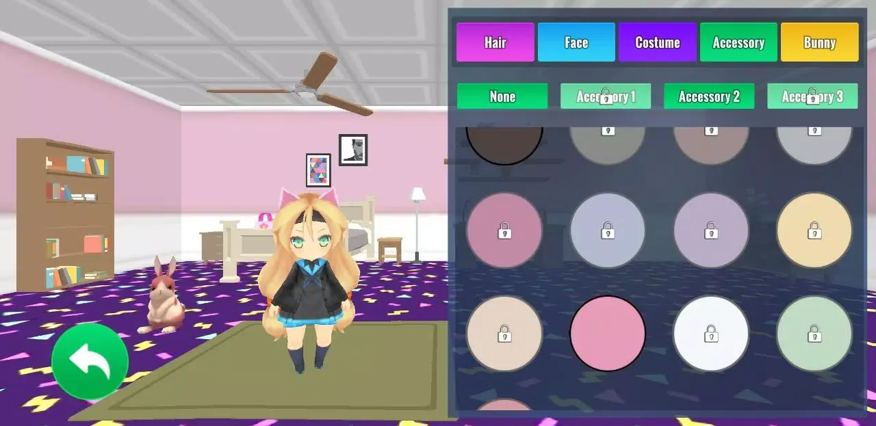 Tangkapan layar Kawaii School Anime Game