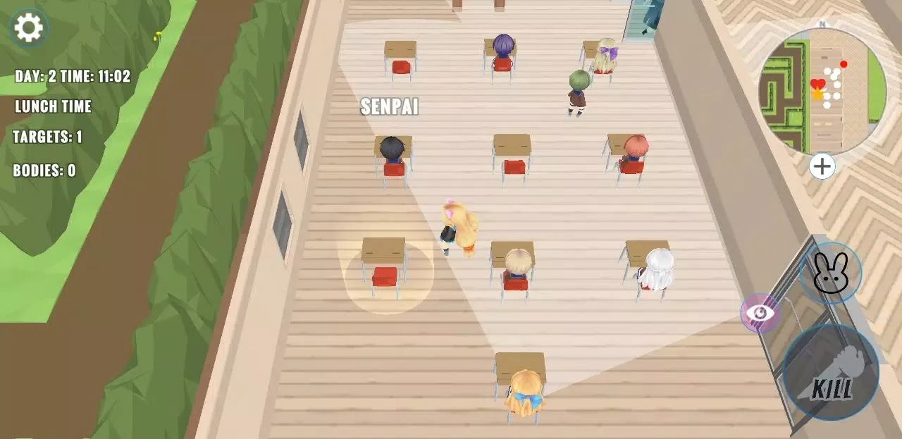 Tangkapan layar Kawaii School Anime Game