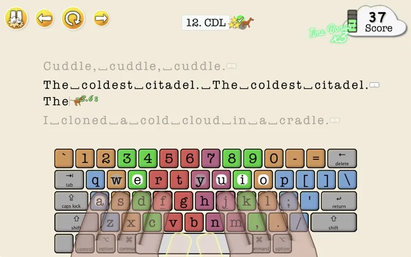 Tangkapan skrin Animal Typing - Lite