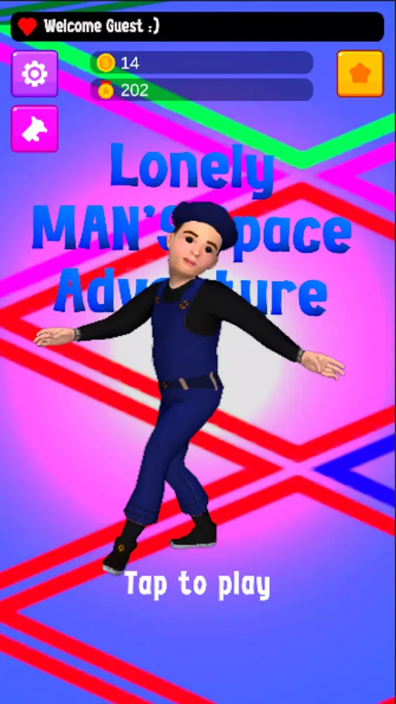 Capturas de tela do Lonely Man's Space Adventure