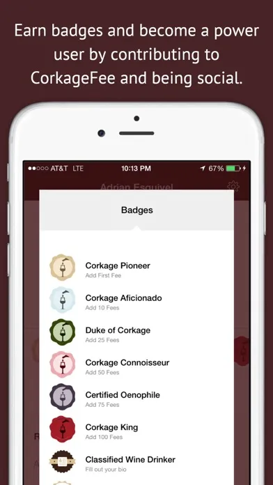 Ảnh chụp màn hình của CorkageFee: BYOB in your area